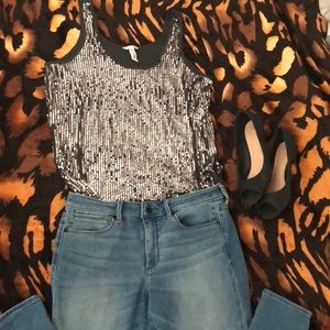 Sequined party top